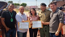 Ação foi em reconhecimento ao apoio dado ao Pelotão Mirim e às ações desenvolvidas pela Polícia Militar no município