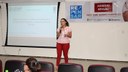 A palestra foi proferida pela professora Ana Paula Gomes Tavares, mestranda de Programa de Pós-graduação em Ecologia
