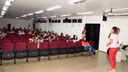 A palestra foi proferida pela professora Ana Paula Gomes Tavares, mestranda de Programa de Pós-graduação em Ecologia