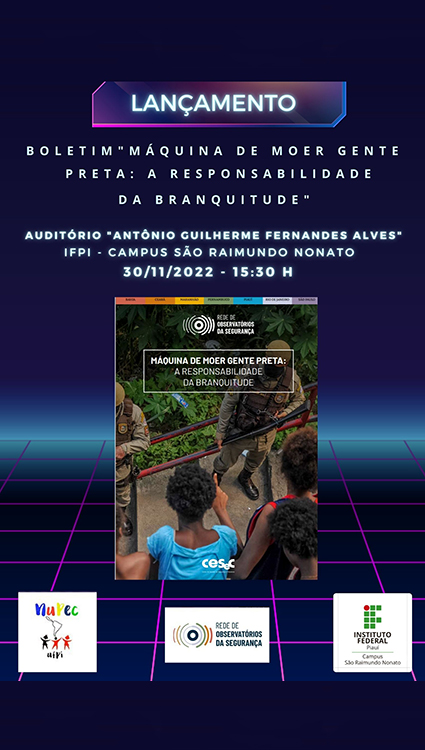 No lançamento será divulgado e discutido o panorama dos casos de violência ocorridos no Piauí