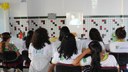 Durante todo o dia, foram distribuídos folders explicativos e apresentados vídeos sobre a temática