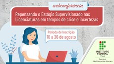 O evento é gratuito e terá oito palestras transmitidas ao vivo pelo Google Meet
