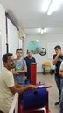 Os estudantes foram acompanhados pelo professor Denilson Pereira