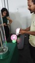 Os estudantes foram acompanhados pelo professor Denilson Pereira