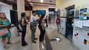 Os alunos deram dicas de como se comportar na biblioteca, refeitório, escadas, elevadores e banheiros