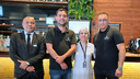 Cadmo (Maître), Rosana (Professora), André Luís (Proprietário) e Augusto (Barman)