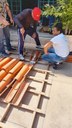 Os alunos efetuaram medições de parâmetros dos módulos fotovoltaicos