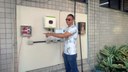 Os alunos efetuaram medições de parâmetros dos módulos fotovoltaicos