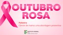 A palestra será realizada no dia 31 de outubro, às 15h30, na Diretoria de Ensino