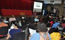 Encontro acontece no auditório, onde são apresentadas diversas temáticas aos professores