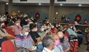 Encontro acontece no auditório, onde são apresentadas diversas temáticas aos professores