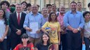 Anúncio de obras da cobertura da quadra esportiva