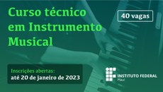 As inscrições serão realizadas até 20 de janeiro de 2023, pela internet