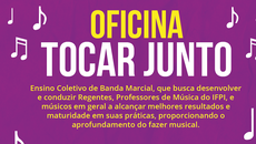 A oficina acontecerá nos dias 11, 12 e 13 de setembro