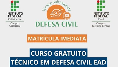 Curso Técnico Subsequente em Defesa Civil