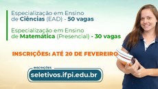 As inscrições devem ser feitas até 20 de fevereiro