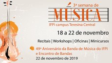 Inscrições para recitais, workshops, oficinas e minicursos acontecem até 12 de novembro