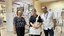 Professora Márcia Schüler ao lado da pró-reitora de Extensão do IFPI, professora Divamélia Gomes, e do diretor do Campus Teresina Central, professor Franciéric Alves.
