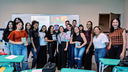 Os professores Wilson Seraine e Rosana Carneiro acompanhados pelos discentes do Curso Superior de Tecnologia em Alimentos, durante atividade formativa complementar