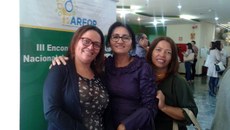 Alunas e professora representam o Campus no evento