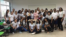 A palestra fez parte das atividades desenvolvidas para a disciplina de Nutrição Materno Infantil