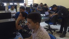 As oficinas foram ministradas por alunos do curso de Informática.