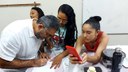 A atividade foi realizada no Laboratório de Estamparia do campus