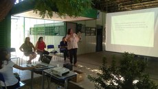 A palestra ocorreu como parte da programação da Semana Presente, organizada pela Unidade Escolar Professora Eliza Sousa