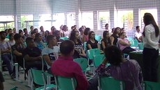 Novos alunos dos cursos Técnicos Subseqüentes em Estradas e em Cozinha.
