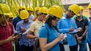 Alunos de Engenharia Agronômica participaram de visita a Unidade de Beneficiamento de Sementes